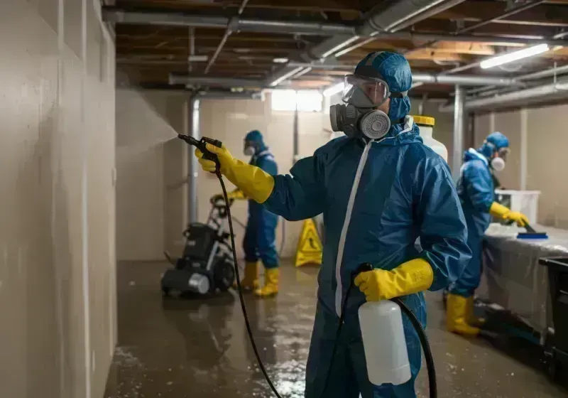 Basement Sanitization and Antimicrobial Treatment process in Goreville, IL